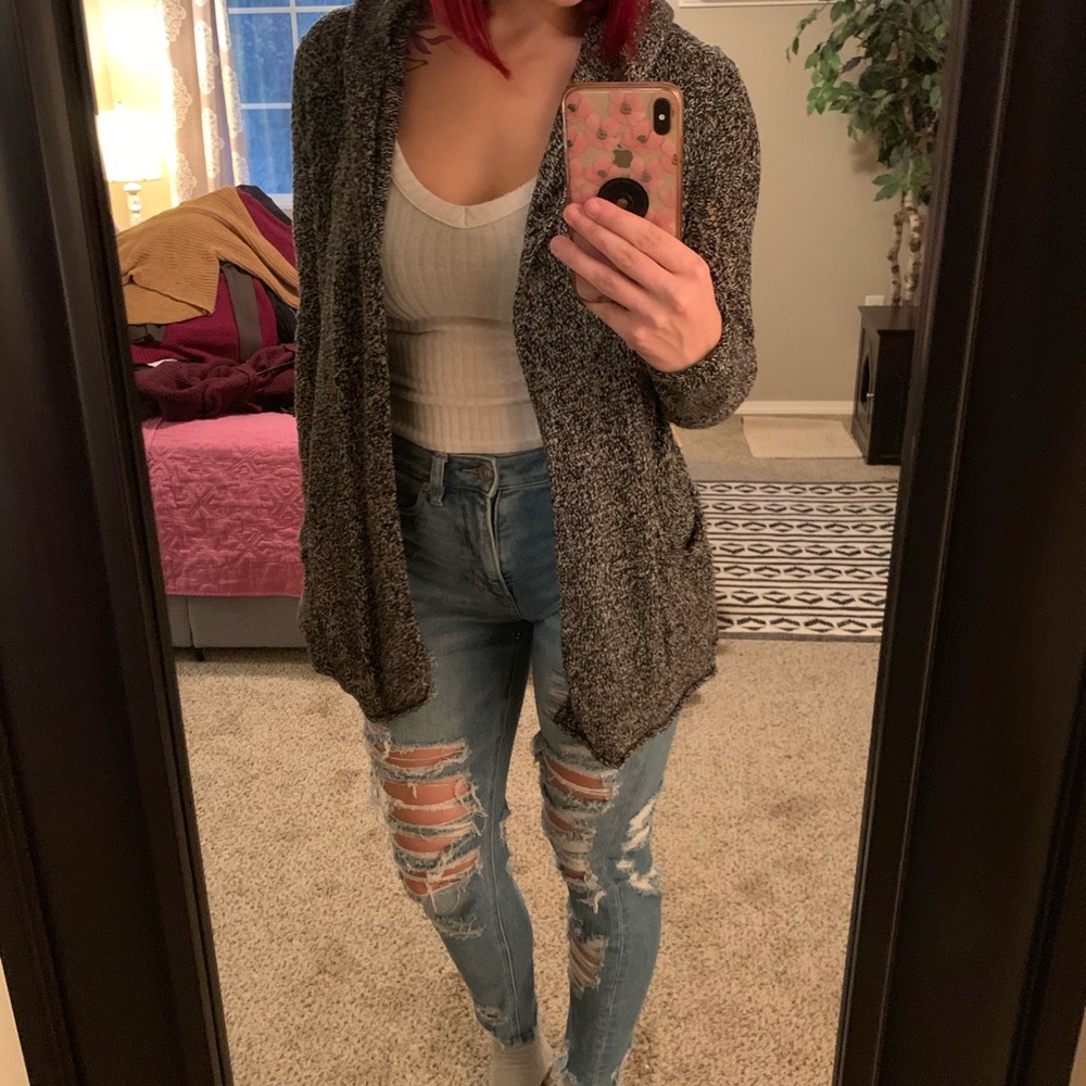 Eddie Bauer hooded cardigan